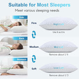 Cooling Shredded Memory Foam Pillows Adjustable Loft
