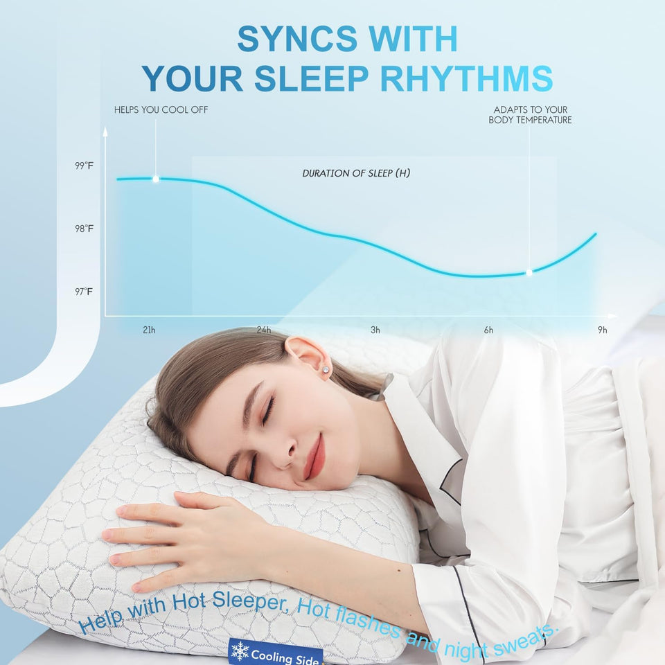 Cooling Shredded Memory Foam Pillows Adjustable Loft