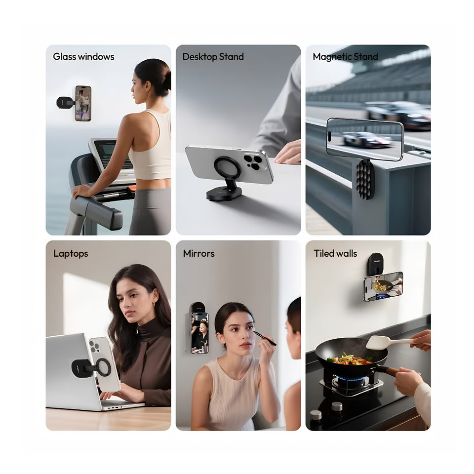 3-in-1 Foldable Magnetic Suction Phone Mount