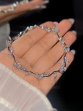 Silver Treasure Vine Necklace Multicolor Gemstone