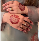 Mehroon Mehndi Stencils Pack of 5 With Different Designs (With Free Cone Mehndi)