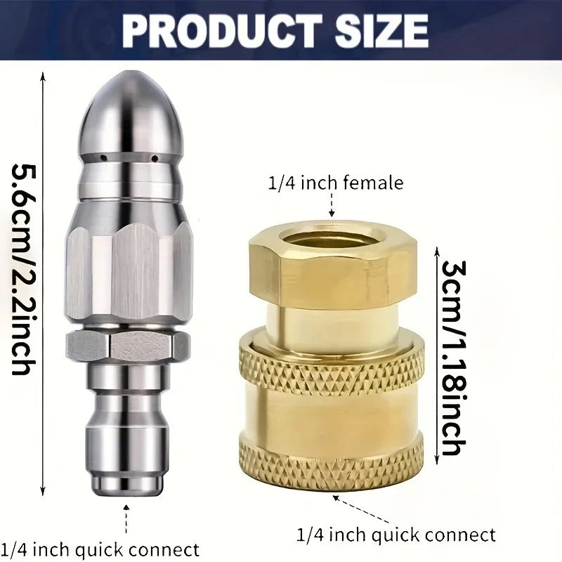 Pressure Washer Sewer Jet Nozzle