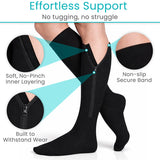 Zippered Compression Stockings- Pair