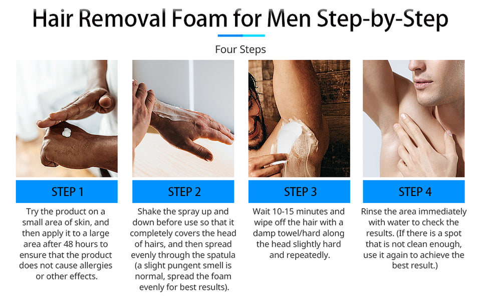 NNQ Hair Removal Spray for Sensitive Skin, Gentle Depilatory Foam for Women & Men