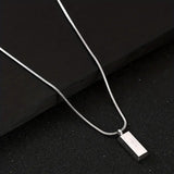 Unisex Bar Pendent Necklace
