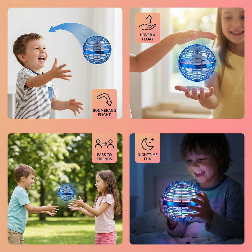 Boomerang LED Ball | Sensor Hover | Auto-Return | Kid Safe
