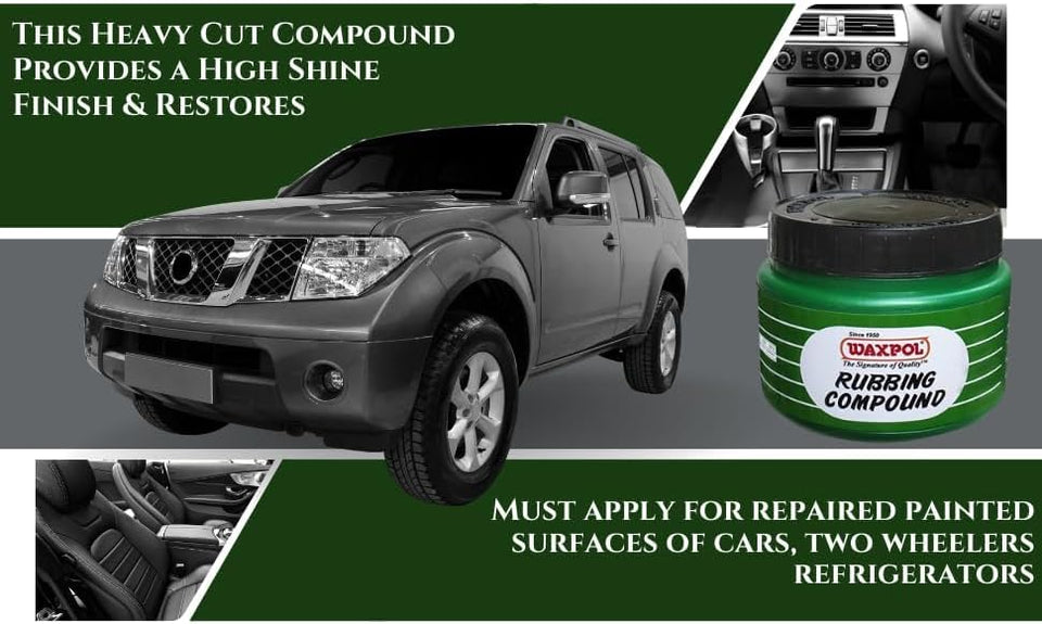 Waxpol Rubbing Compound Heavy Cut Scratch Remover for Deep Paint Defects