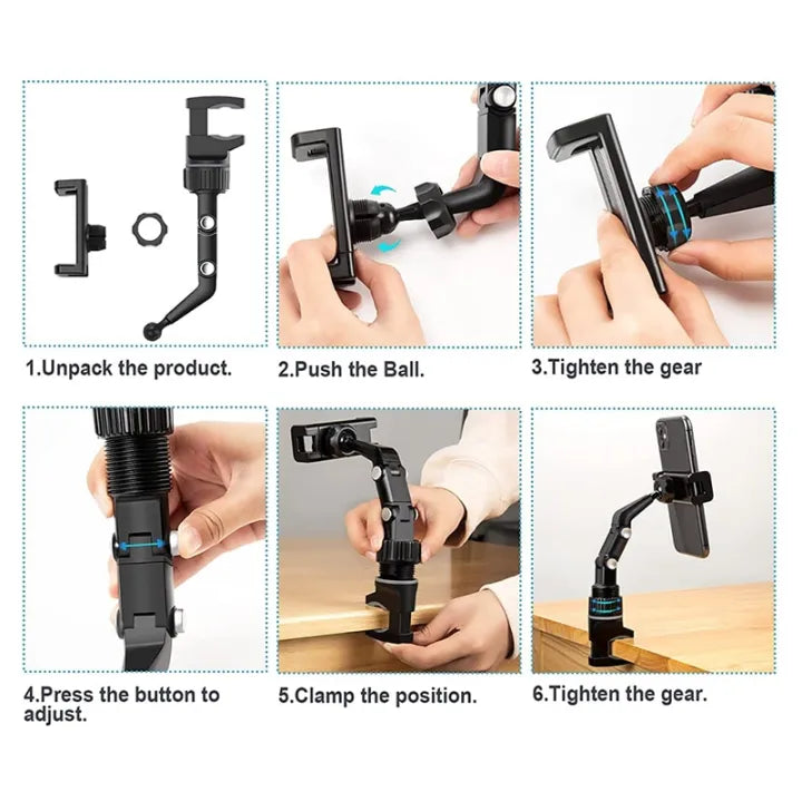 Multifunctional Rearview Mirror Phone Holder
