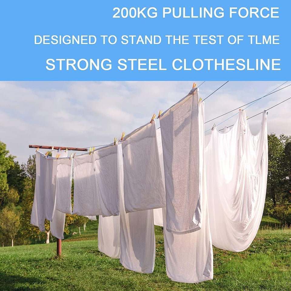 20 Meter PVC Coated Steel Anti-Rust Wire Rope Washing Line Clothesline