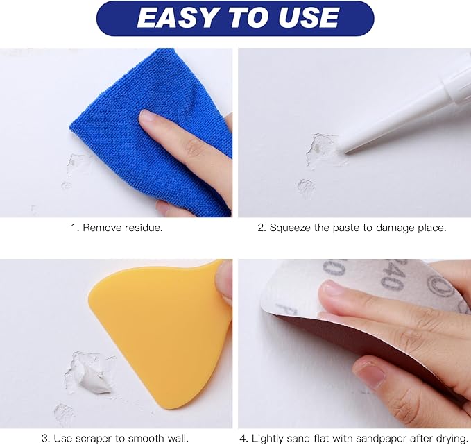 SEISSO Drywall Repair Kit – Spackle with Scraper for Wall Hole & Crack Repair