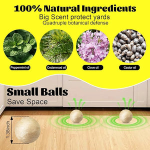 Rodent & Mice Repellent Balls for Longer Lasting Scent- Pack of 10