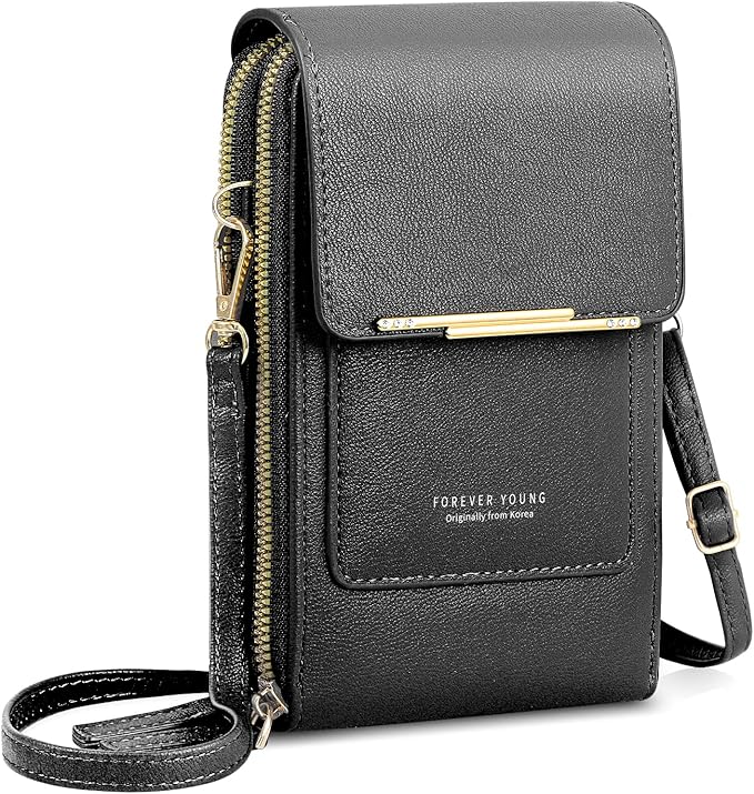 Premium PU Leather Crossbody Mobile Phone Bag with Card Slots