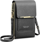 Premium PU Leather Crossbody Mobile Phone Bag with Card Slots