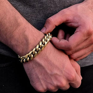 Gold Curb Cuban Bracelet