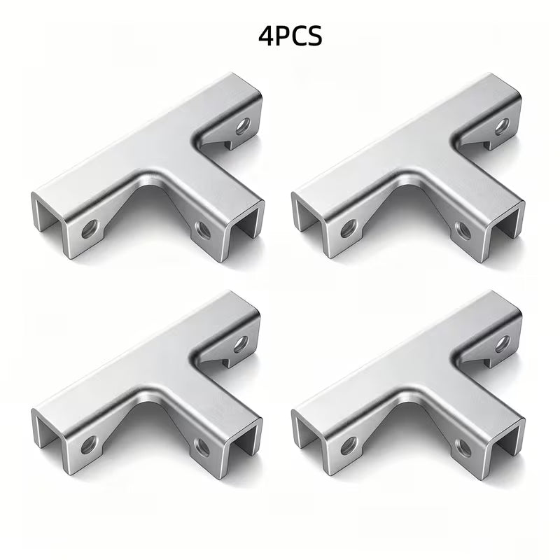 Aluminum Alloy Tile Glass Clamp Bracket Set  ( pack of 4 )
