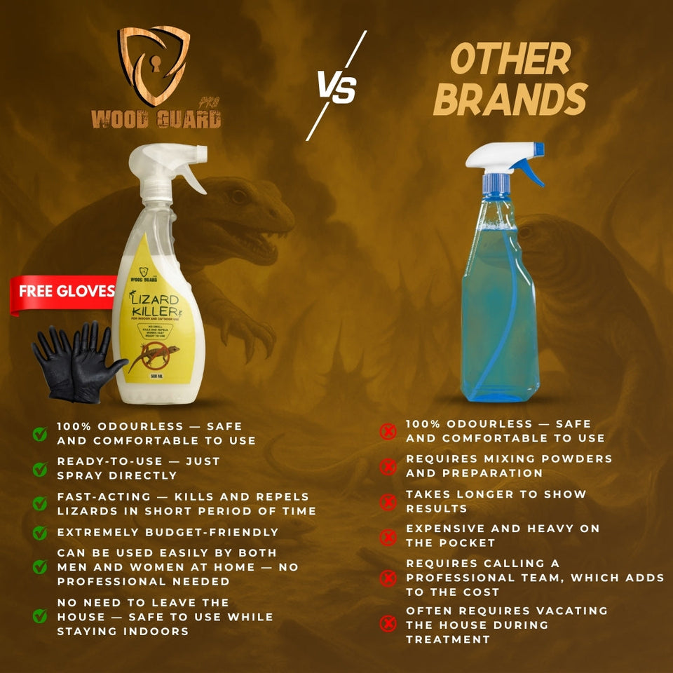 No Smell Lizard Killer Spray 500 ML (Free Gloves)
