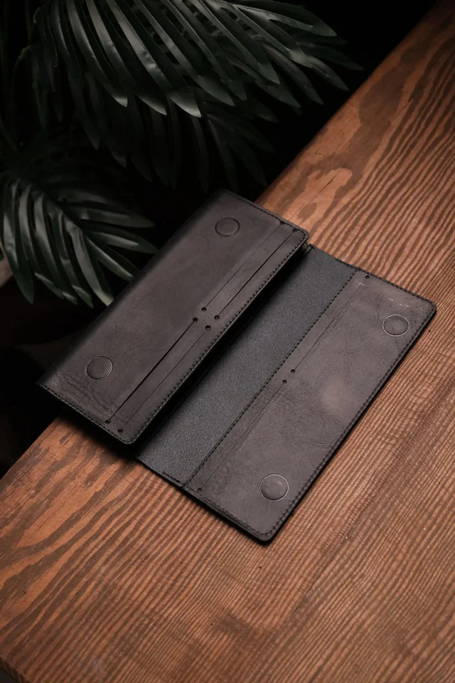Handmade leather phone wallet