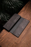 Handmade leather phone wallet