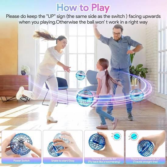 Boomerang LED Ball | Sensor Hover | Auto-Return | Kid Safe