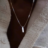 Unisex Bar Pendent Necklace