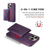 Leather MagSafe Foldable Wallet Card Holder and Stand
