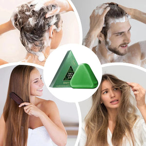 Nature Triangle Shampoo Bar | Plant-Based Herbal Hair Growth Soap