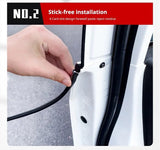 Durable Auto Universal Car Door Edge Black- 4 doors complete set
