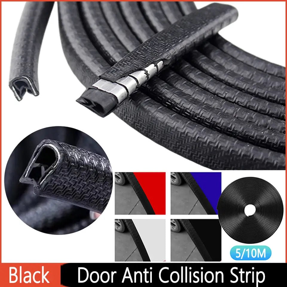 Durable Auto Universal Car Door Edge Black- 4 doors complete set
