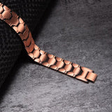 Men's Copper Magnetic Bracelet Ring Set with Adjustable Size Tools