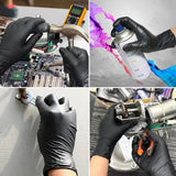 Heavy Duty Black Nitrile Gloves - Premium Quality