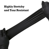 Heavy Duty Black Nitrile Gloves - Premium Quality