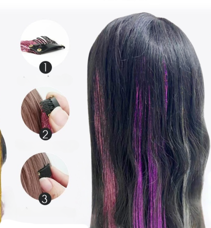 Colorful Hair Glitter Tinsel Kit