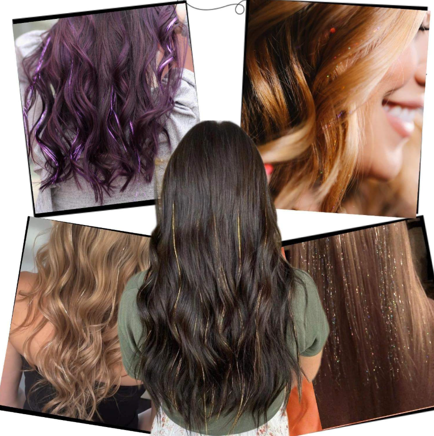 Colorful Hair Glitter Tinsel Kit
