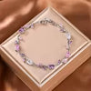 Silver Treasure Vine Necklace Multicolor Gemstone