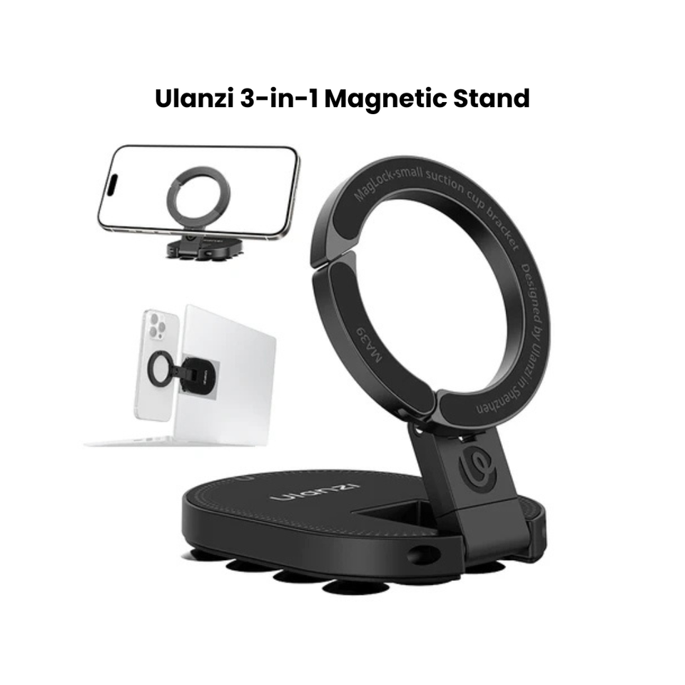3-in-1 Foldable Magnetic Suction Phone Mount