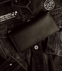long wallet in sturdy leather