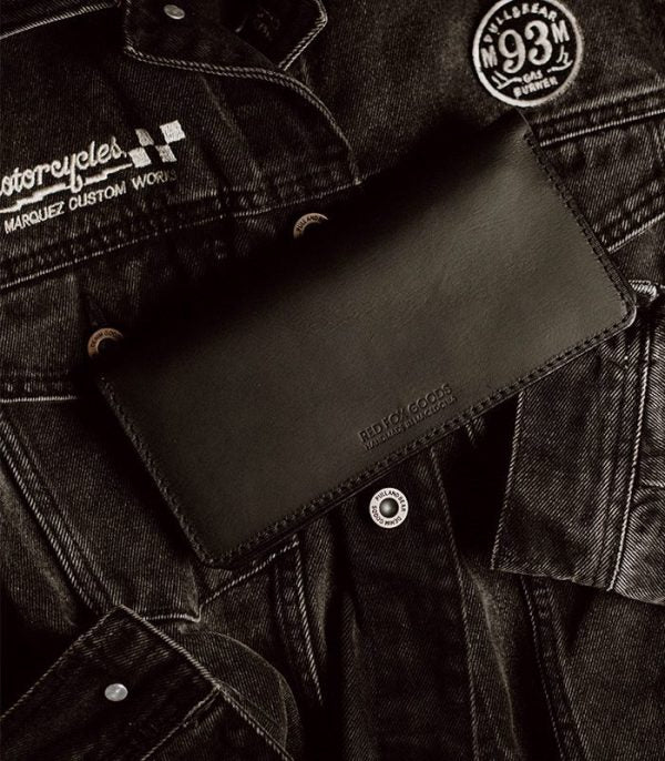 long wallet in sturdy leather