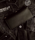 long wallet in sturdy leather