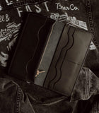 long wallet in sturdy leather