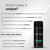 THICK FIBER Hair Fibers for Thinning Hair (Black) 25g Bottle, Hair Loss concealer for Men & Women