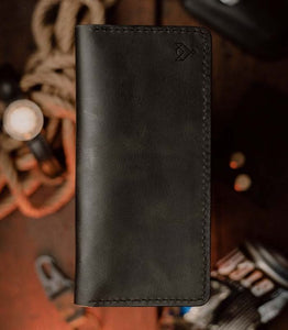 long wallet in sturdy leather