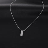 Unisex Bar Pendent Necklace