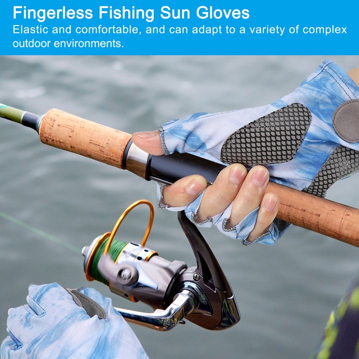 Uxcell Breathable Fingerless Fishing Gloves