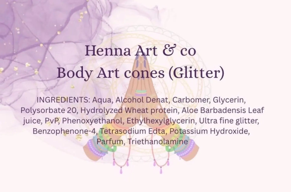 Glitter Mendhi Henna Cone