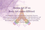 Glitter Mendhi Henna Cone