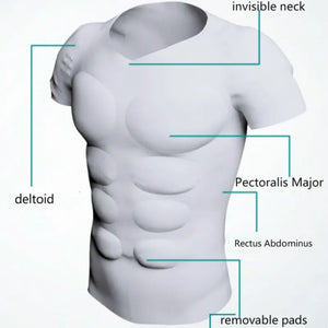 Men Shaper Muscle Chest Shoulders Padded Underwear Compression T-Shirts