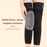 Non-Slip Cashmere Wool Knee - Leg Warmer With Strap Adjustable For Men & Women- Pair