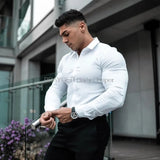 Men Shaper Muscle Chest Shoulders Padded Underwear Compression T-Shirts