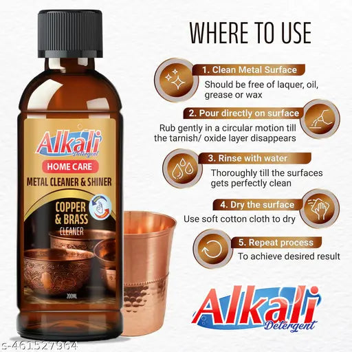 Alkali Shining liquid for Brass, Copper and Aluminum Kitchen Cleaner