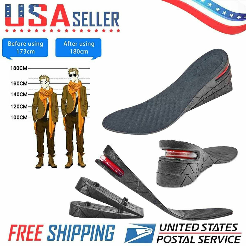 Height Increasing Insoles Air Cushion Heel Inserts for Men Women
